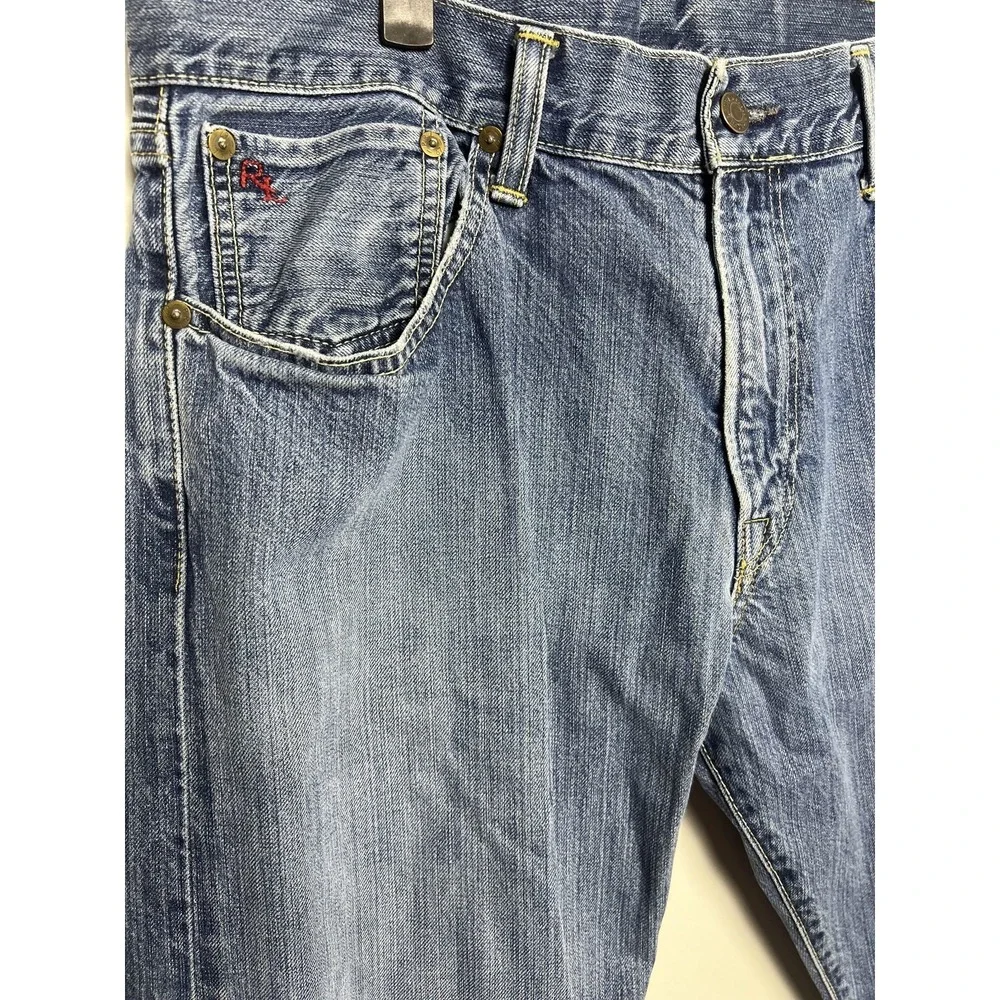 Polo Ralph‎ Lauren Authentic Dungarees Jeans Mens 34x32 Blue Straight Leg Denim